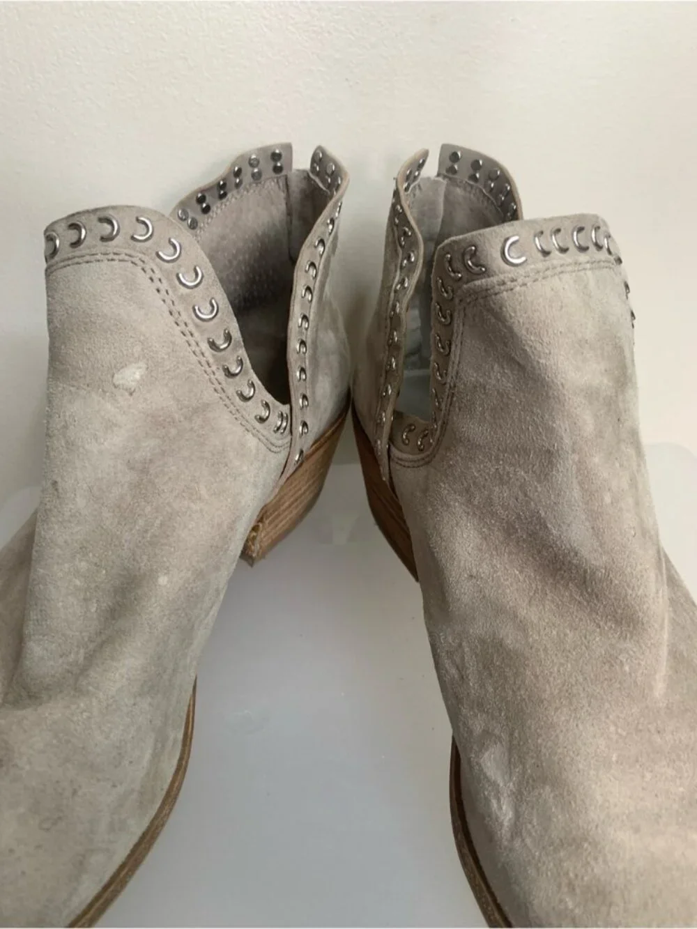 Vince Camuto Leather Suede Western Studded Boot 9.5